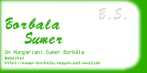 borbala sumer business card